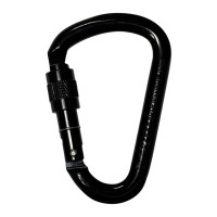 Concordia 鉤環/24kN 鋁合金手鎖D環 MIT HMS S-2319AS 黑色